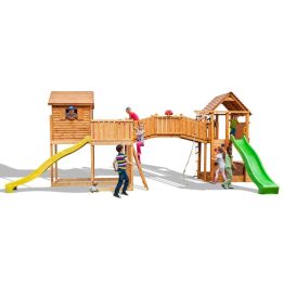 MAXI SET Fungoo SIZED PLAZA con due casette e ponte