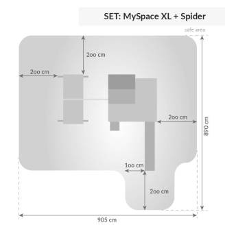 Fungoo My_SPACE_XL Spider parco giochi da giardino in legno