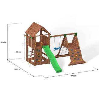 Parco giochi per bambini in legno Fungoo FORTRESS Spider