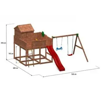 Parco giochi in legno Fungoo My SPACE XL Move