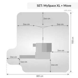 Parco giochi in legno Fungoo My SPACE XL Move