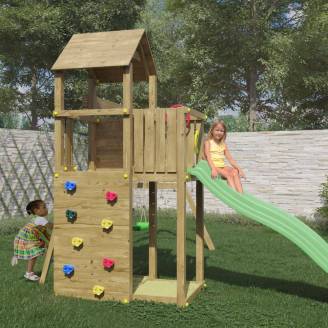 Casetta per bimbi e altalena Fungoo BOOMER 3 giochi da giardino in legno