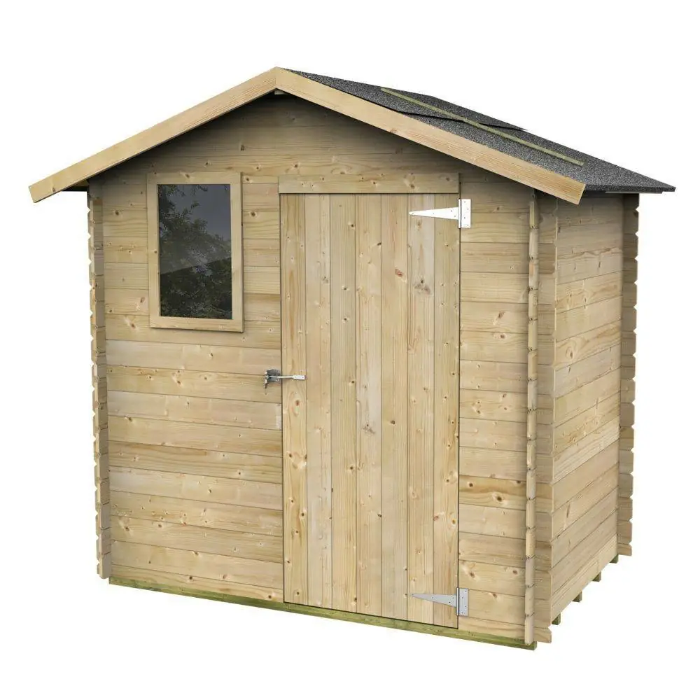 Casetta in Legno da Giardino Liana 198x130 Cm Per Attrezzi Con Porta Singola e Finestra