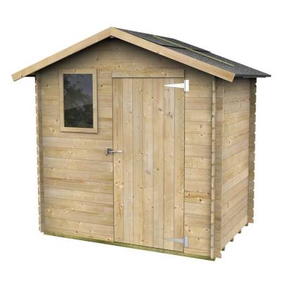 Casetta in Legno da Giardino Liana 198x130 Cm Per Attrezzi Con Porta Singola e Finestra