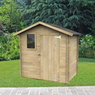 Casetta in Legno da Giardino Liana 198x130 Cm Per Attrezzi Con Porta Singola e Finestra
