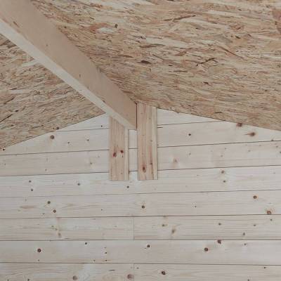 Casetta in Legno da Giardino Liana 198x130 Cm Per Attrezzi Con Porta Singola e Finestra