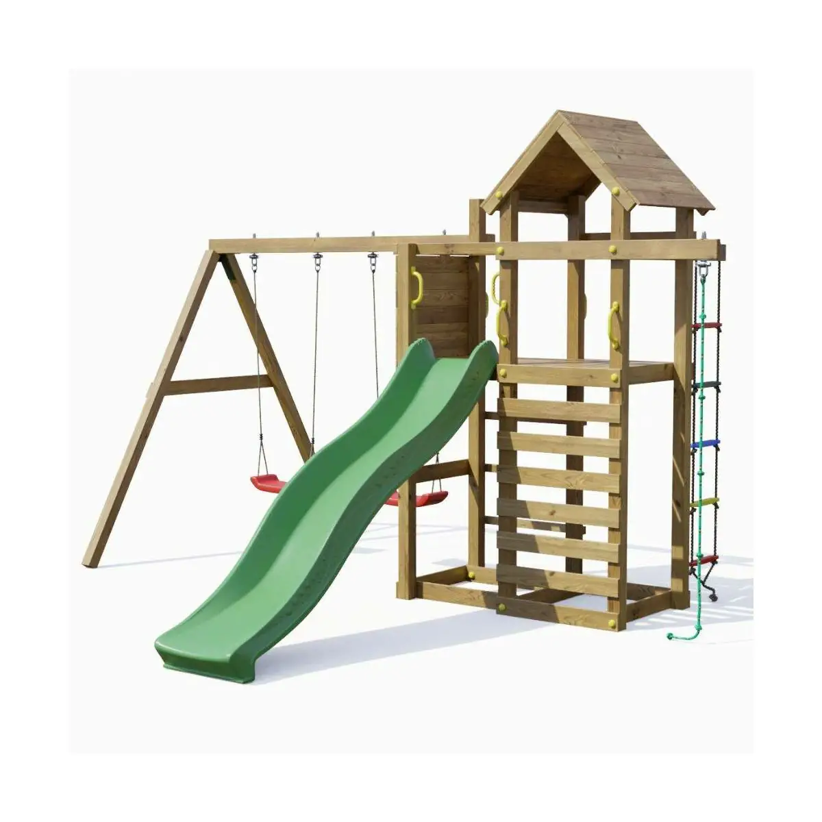 Altalena Per Giardino My Garden 'Barn' - Per 2 Bambini, Design Rustico E Resistente