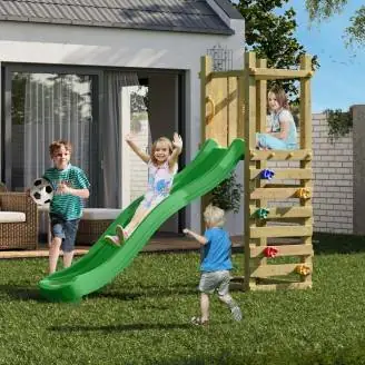 Parco giochi in legno Fungoo Funny 3 Light Scivolo e Arrampicata