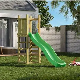 Parco giochi in legno Fungoo Funny 3 Light Scivolo e Arrampicata