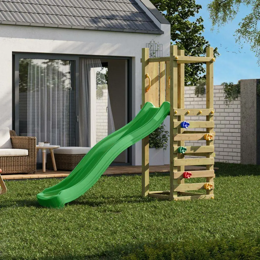 Parco giochi in legno Fungoo Funny 3 Light Scivolo e Arrampicata