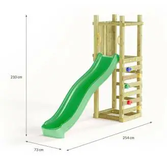 Parco giochi in legno Fungoo Funny 3 Light Scivolo e Arrampicata