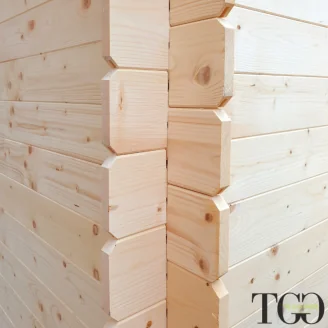 Casetta in legno Carmine 1,5x1,5 M con porta singola finestrata