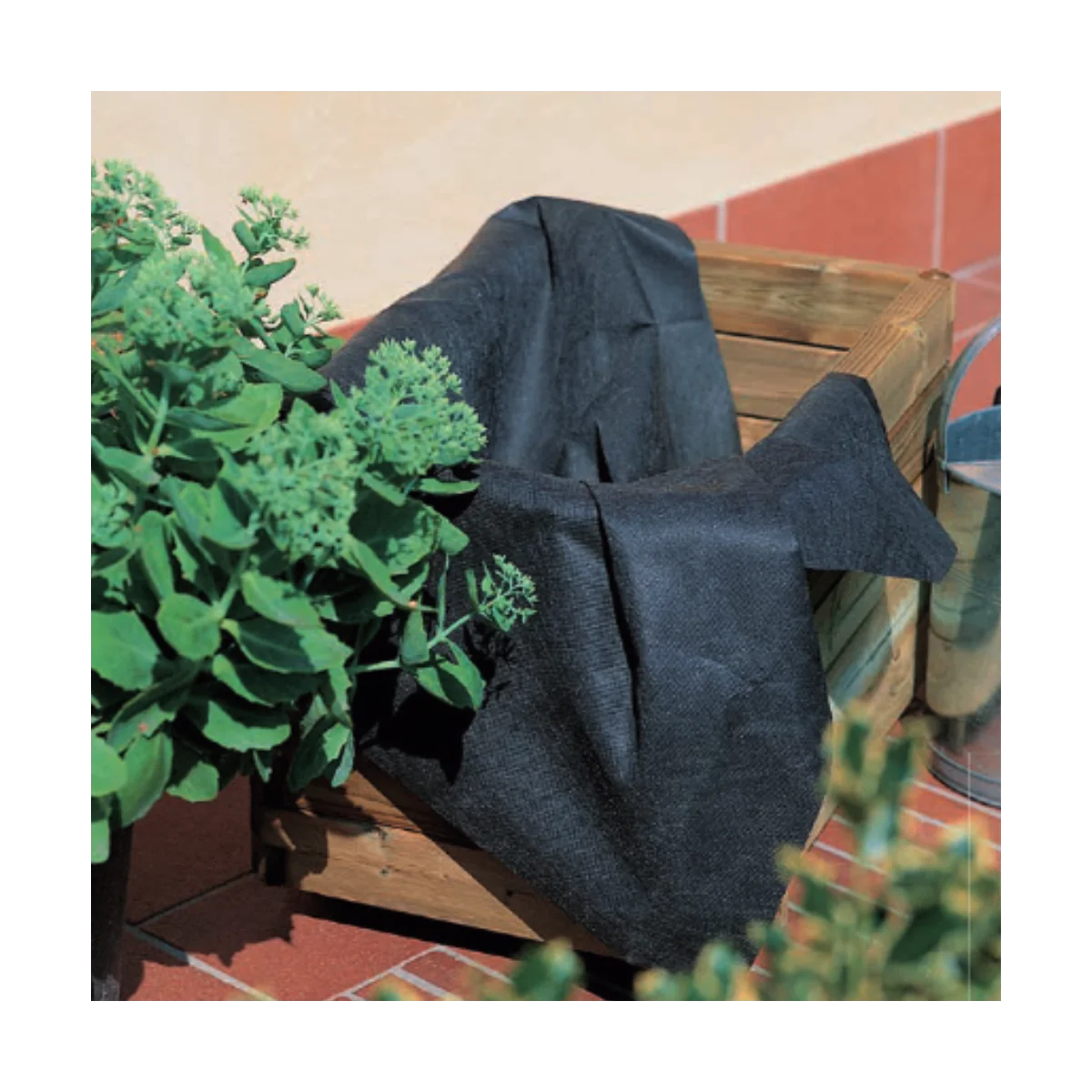 Tenn Well Vaso Per Piante Da Interno 30 Cm Con Fodera – Cesto Portaoggetti In Cotone, Nero E Marrone - 2