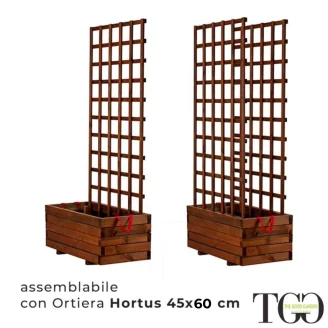 Griglia in legno per esterno Hortus color castagno 60 x 90 cm