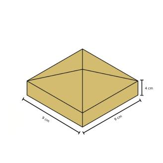 Copripalo in legno a diamante per palo 7x7 cm