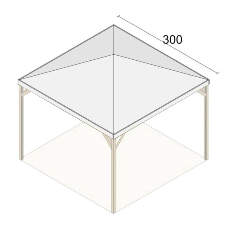 Telo in PVC antigrandine per Gazebo 3x3 colore Bianco