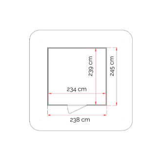 Casetta in legno da giardino Lady 2.5x2.5 cm personalizzabile spessore 19mm