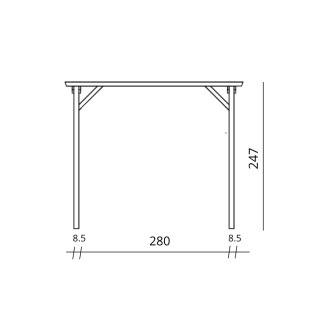 Nuvola - Pergola da Giardino 3x3 in Legno Colore Noce