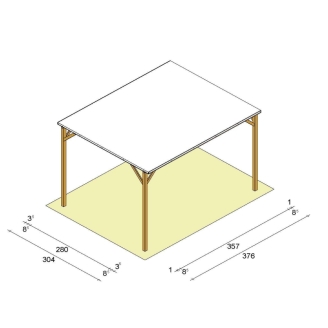Velus - Pergola da Giardino 3x4 in Legno Colore Noce