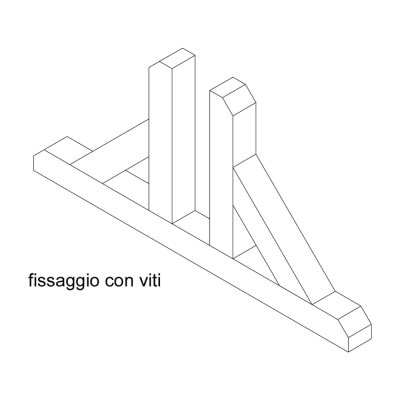 Base universale in legno per sostegno grigliati da giardino