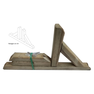 Base universale in legno per sostegno grigliati da giardino