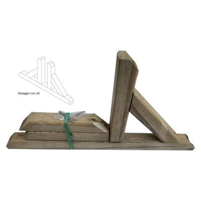 Base universale in legno per sostegno grigliati da giardino