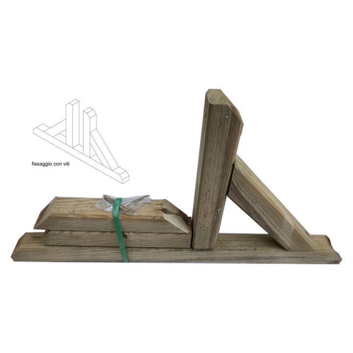 Base universale in legno per sostegno grigliati da giardino