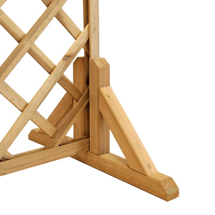 Base universale in legno per sostegno grigliati da giardino