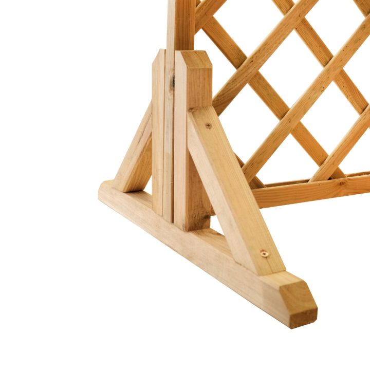 Base universale in legno per sostegno grigliati da giardino
