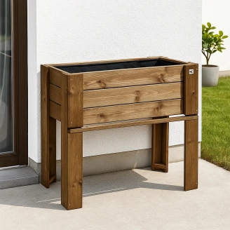 Fioriere in legno - Giardiniera Fioriera rialzata da esterno in leg...