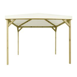 Joy - Gazebo da Giardino 3x3 in Legno con Copertura Ombreggiante