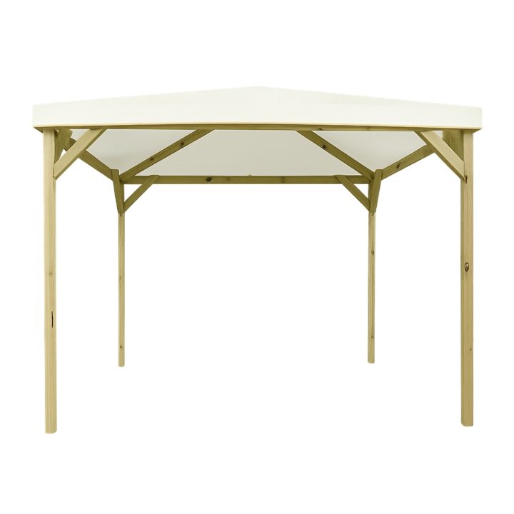 Joy - Gazebo da Giardino 3x3 in Legno con Copertura Ombreggiante
