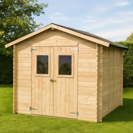 Casetta in legno 2,5x2,5 m Jack con porta doppia finestrata 248x248 CM