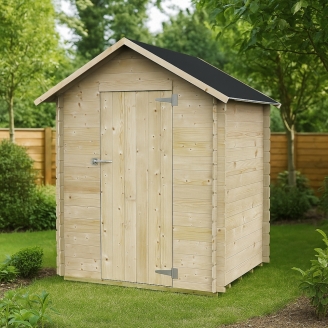 Casetta in legno da giardino Mario 146X130 Box capanno con porta singola cieca