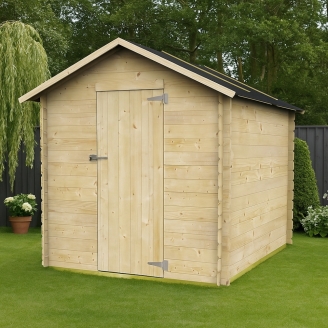 Casetta in legno da giardino Franco 178X218 cm con porta singola cieca - PAVIMENTO ESCLUSO
