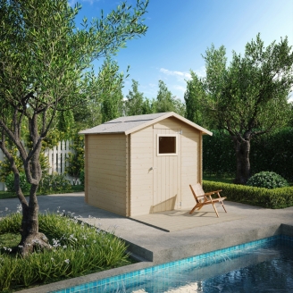 Casetta in Legno Debora 2x2 con porta singola finestrata