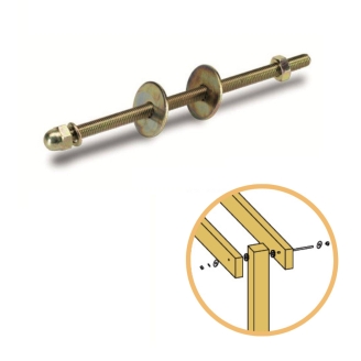 Kit ferramenta fissaggio trave-palo Vite 10x210 mm