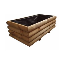 Fioriera in legno per esterno Fairy 47x87x29 cm color castagno