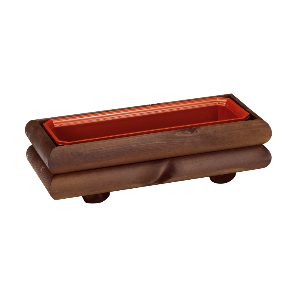 Fioriera in legno per esterno Fairy 57x25x16 cm colore castagno