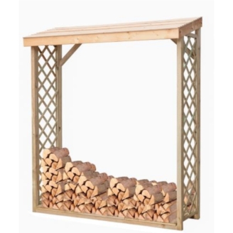 Legnaia con griglia Jessy 162x60x205 cm in legno di conifera impregnato in autoclave