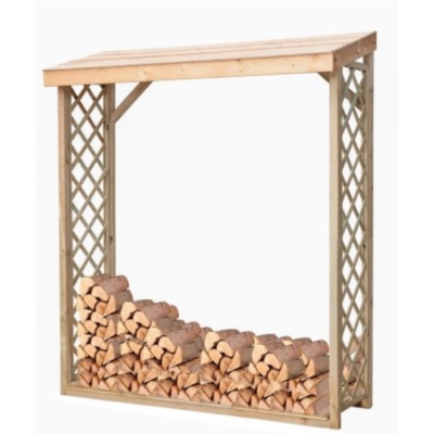 Legnaia con griglia Jessy 162x60x205 cm in legno di conifera impregnato in autoclave