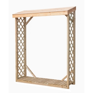 Legnaia con griglia Jessy 162x60x205 cm in legno di conifera impregnato in autoclave