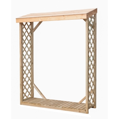 Legnaia con griglia Jessy 162x60x205 cm in legno di conifera impregnato in autoclave