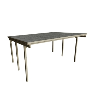 Cover Orlando 600x500 cm – Cover auto in legno impregnato con tetto protettivo