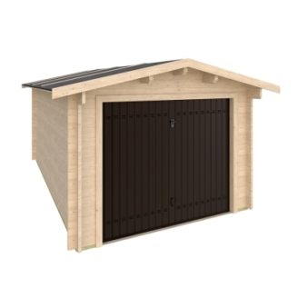 Garage Duse Singolo 330x530 cm – Garage in Legno 1 Posto Auto, Pareti 45 mm