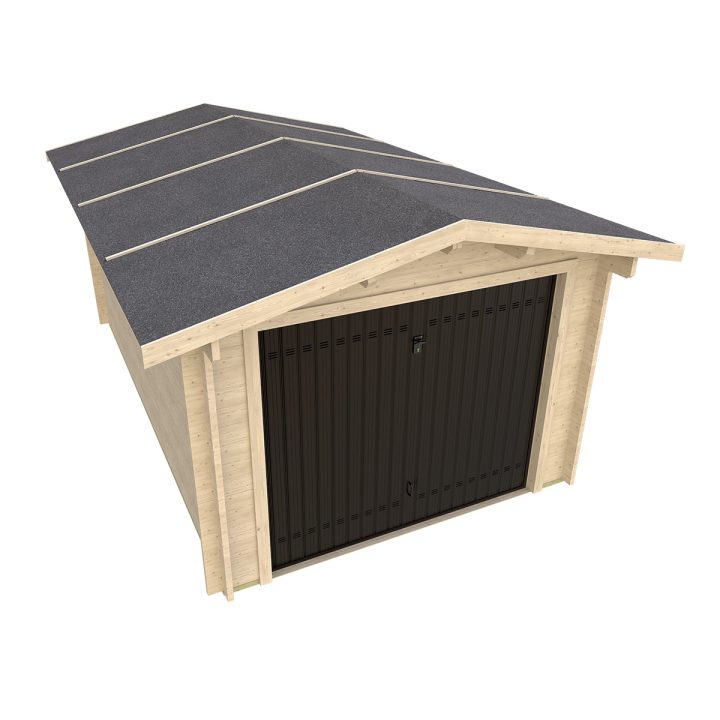 Garage Duse Singolo 330x530 cm – Garage in Legno 1 Posto Auto, Pareti 45 mm