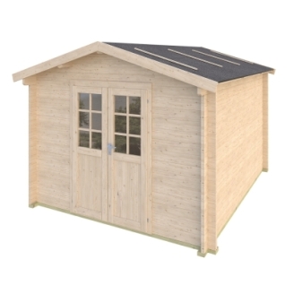 Casa in legno Aida spessore 45mm dimensioni 310x310cm