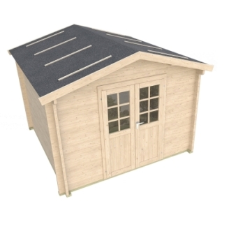 Casa in legno Aida spessore 45mm dimensioni 310x310cm