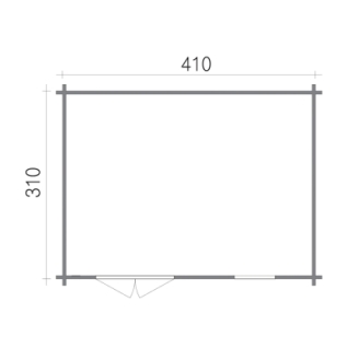Casa in legno Turandot 410x310 cm spessore 45 mm