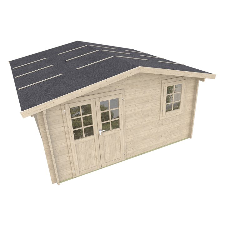 Casa in legno Casa Norma 410x410 cm – Spessore pareti 45 mm